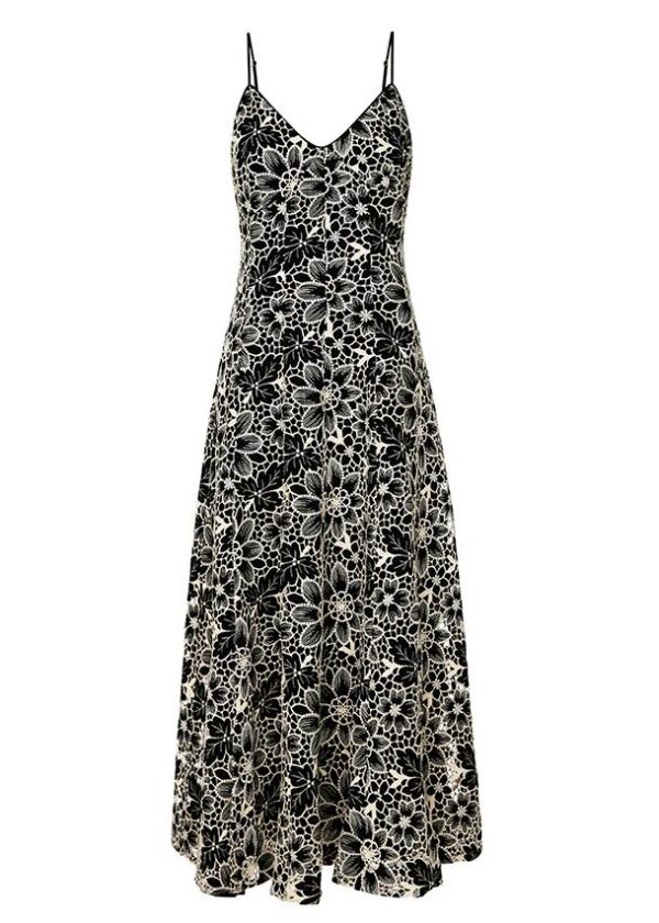 MOS The Label Amelia  Embroidery Midi Dress