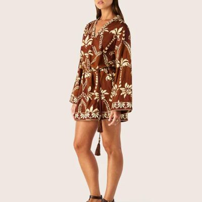 MOS The Label Deia Print Mini Dress
