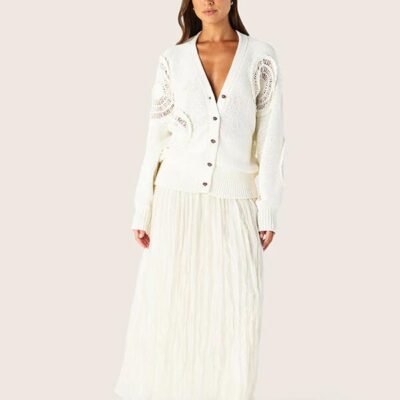 MOS The Label Martina Knit Cardigan Chalk | MOS The Label