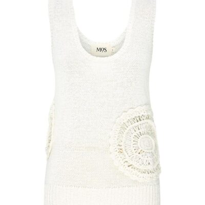 MOS The Label Martina Knit Tank Top Chalk | MOS The Label