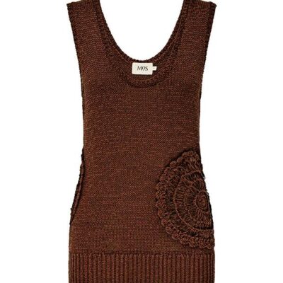 MOS The Label Martina Knit Tank Top Chocolate | MOS The Label